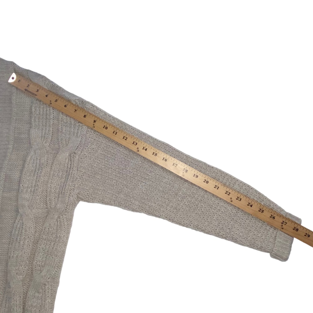 Black Tape Cable-Knit Open-Front Oversized Cardigan - Women’s Small - Picture 5 of 10
